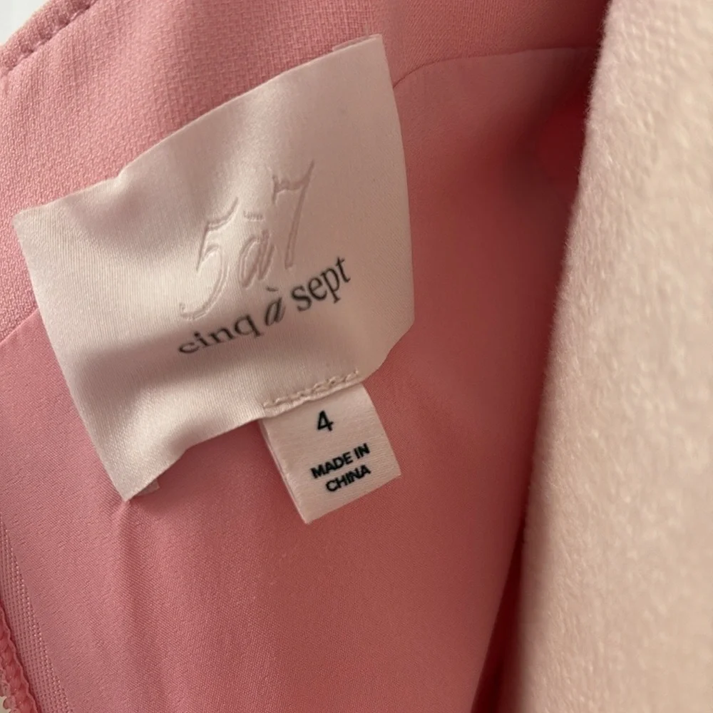 Cinq A Sept Sharon Knotted Crepe Mini Dress, Pink, 4 - Picture 9 of 13